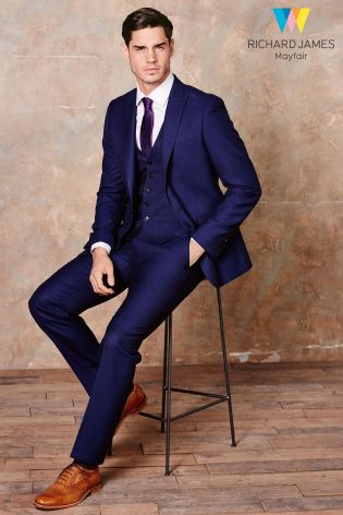 Richard James Blue Flannel Suit Trouser